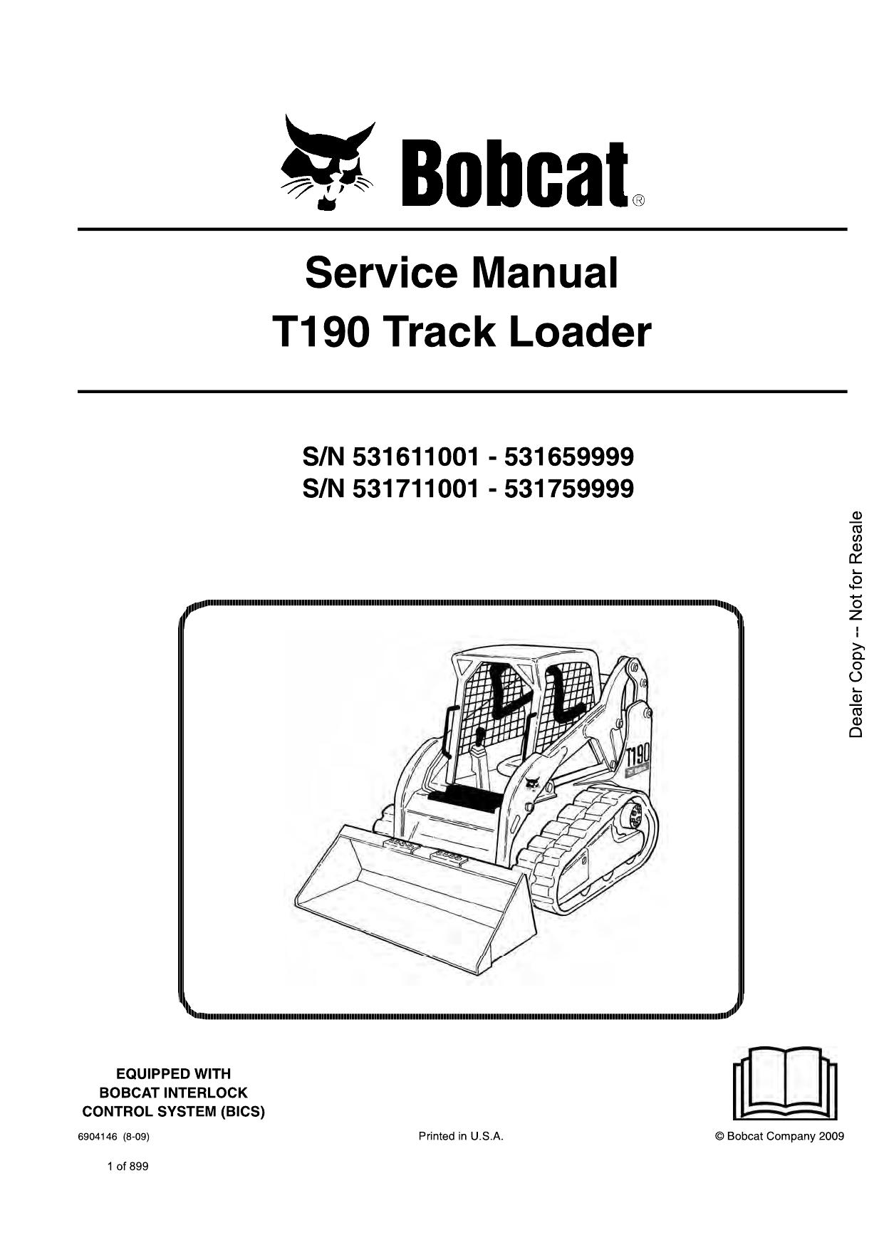 T190 Compact Track Loader Service Manual Bobcat 3